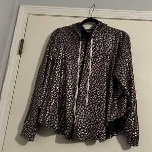 leopard shimmer light jacket